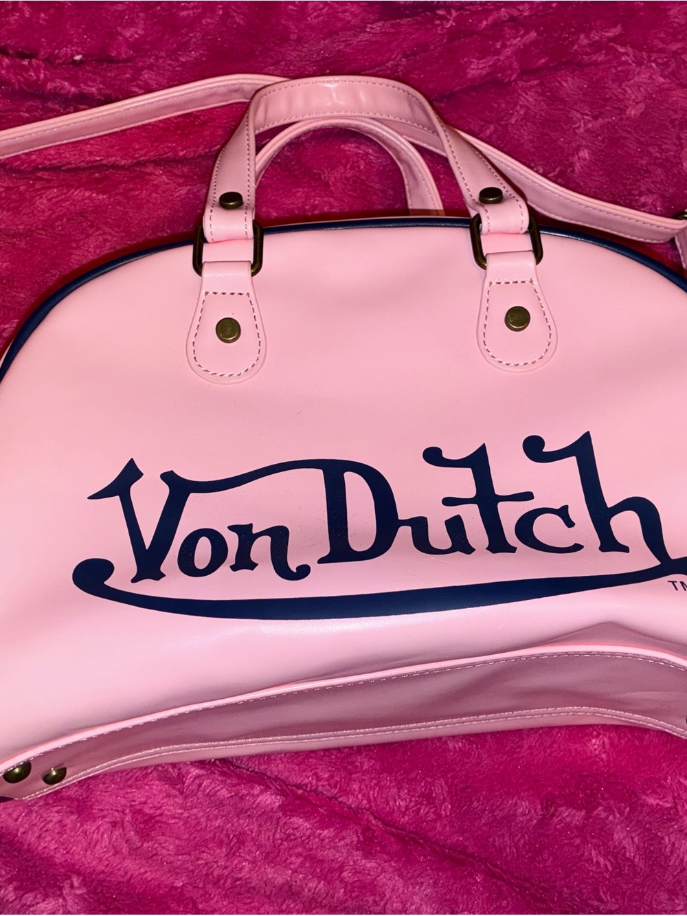 Von Dutch Pink Dome Handbag - Pink
